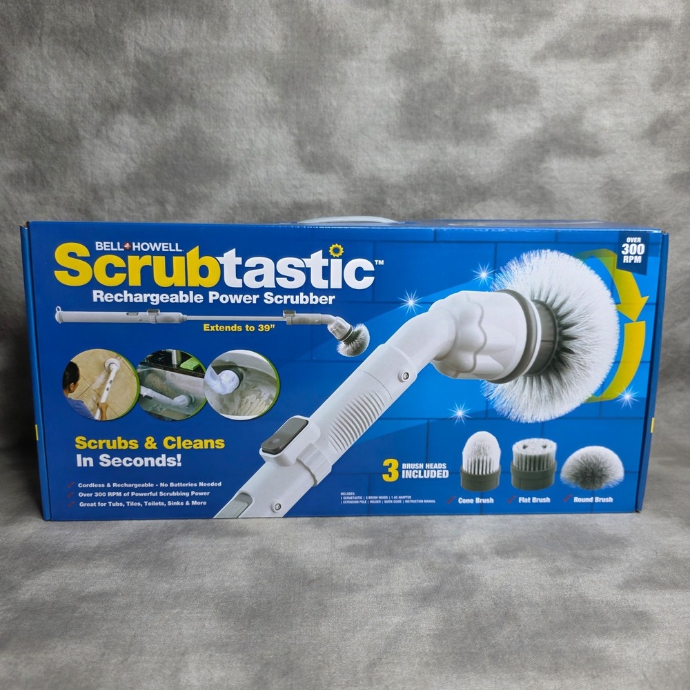 Bell + Howell Scrubtastic Rechargeable Multi-Purpose Power Surface Scrubber 39"